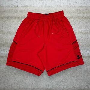 Vintage Y2K Under Armour Gym Shorts Mens M  9" Inseam Crimson Red Polyester